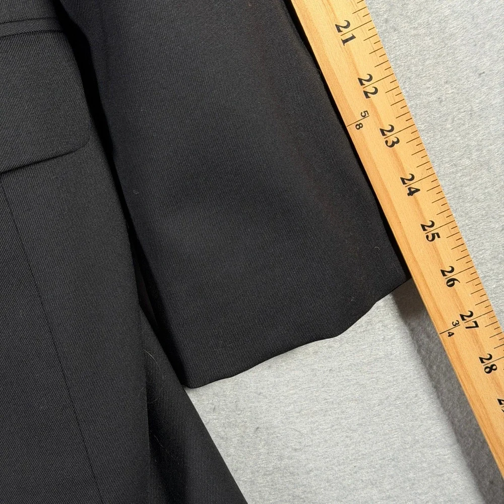 Brooks Brothers 346 Men Black Wool Stretch Blazer Jacket 42L Two Button 13516027